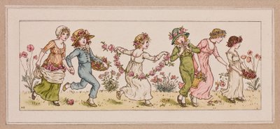 Bloemen en muziek door Kate Greenaway